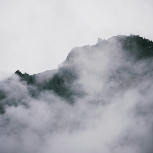 clouds near mountain