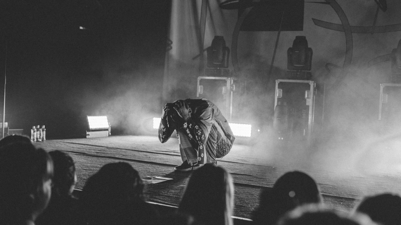 people performing on stage